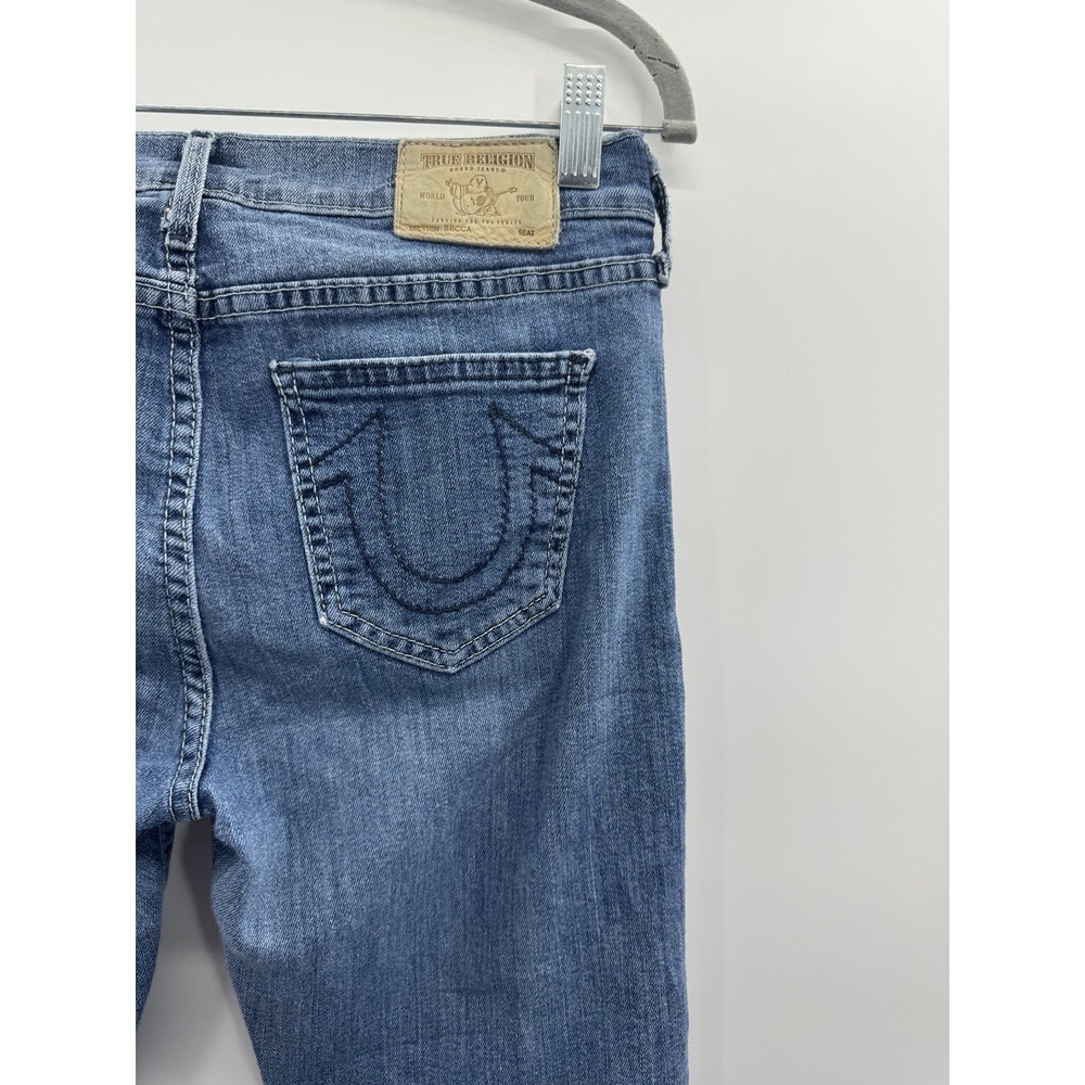 VTG Y2K True Religion Becca Mid Rise Bootcut Jeans 28 6 Medium Wash Retro Denim